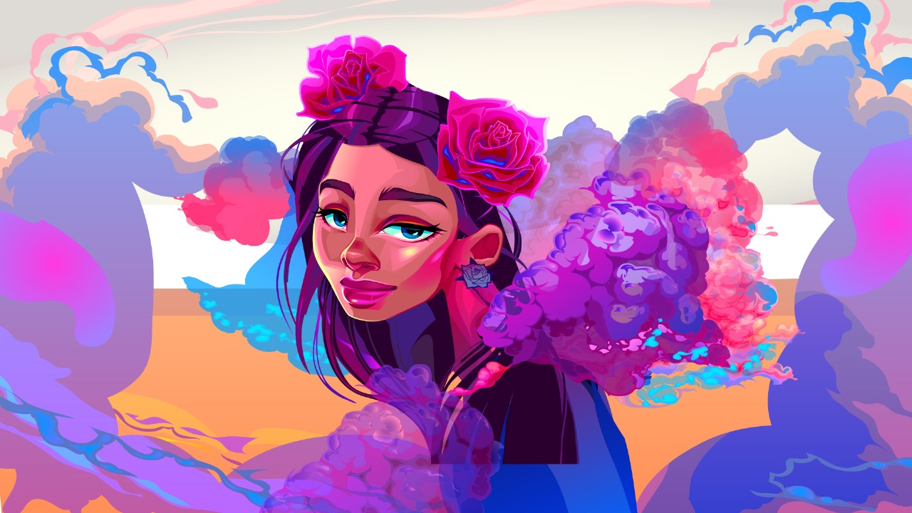 Girl in the clouds